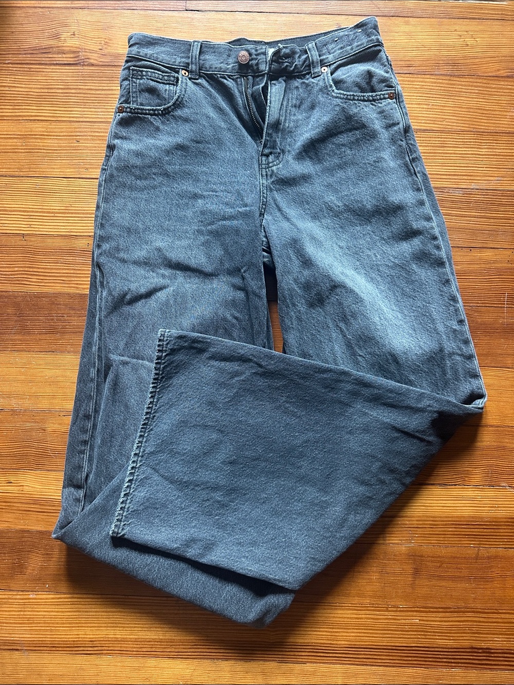 Madewell High-Rise Wide-Leg Jeans - Washed Black